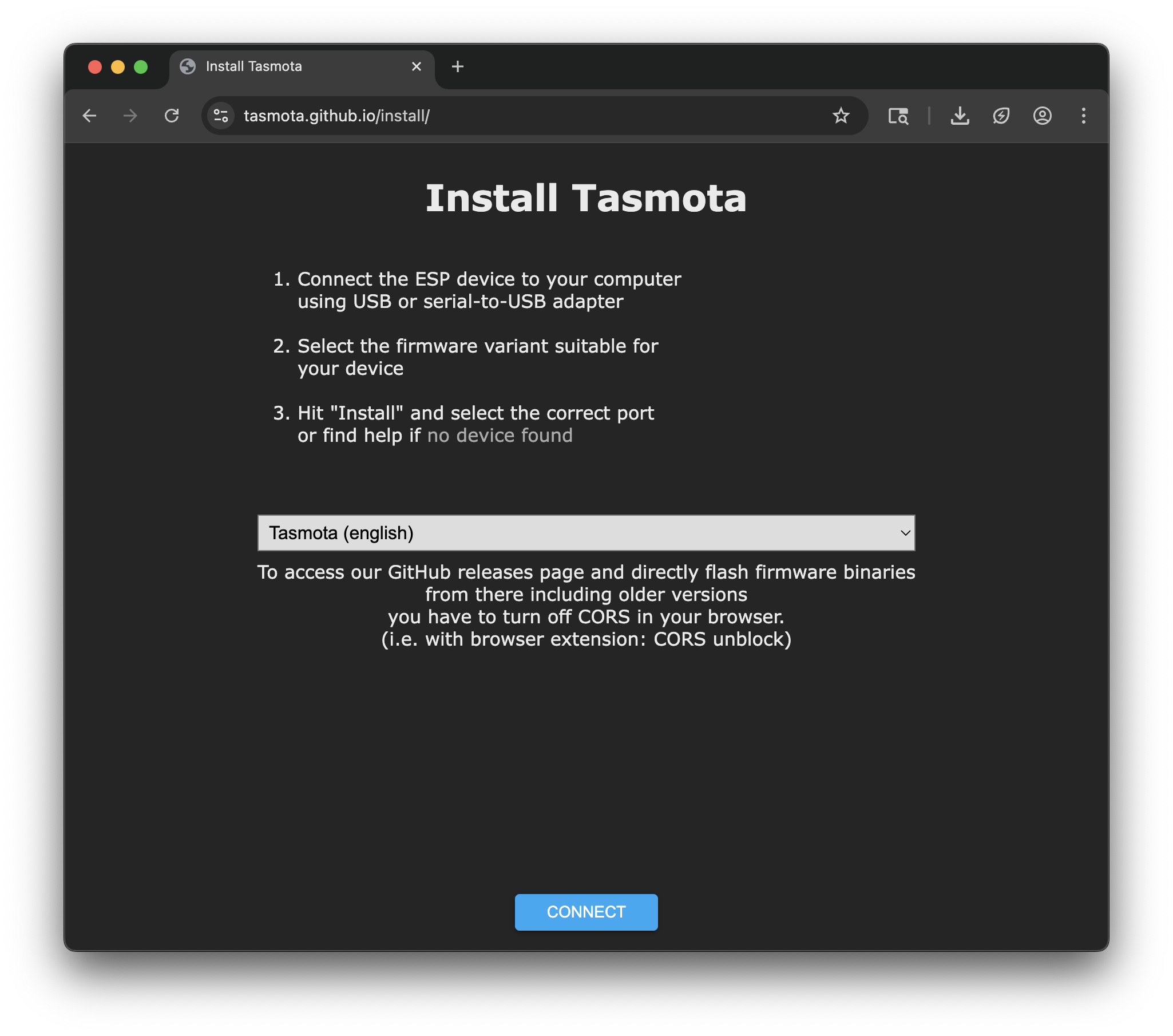 Tasmota Select